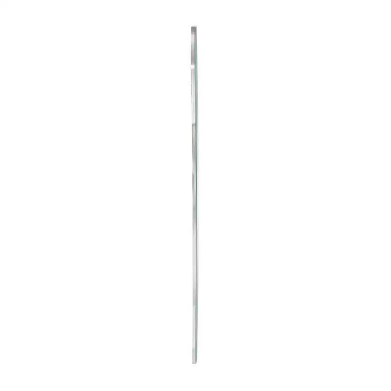 Specchio ovale da parete, cornice vintage a coste, finitura nichelata, 79 cm A x 53 cm L