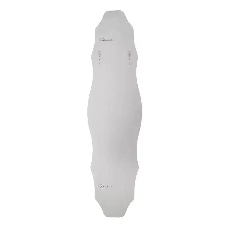 Specchio ovale da parete, cornice vintage a coste, finitura nichelata, 79 cm A x 53 cm L