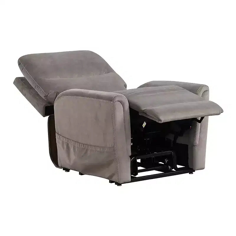 Poltrona reclinabile Power Lift con calore e massaggio, flanella grigia