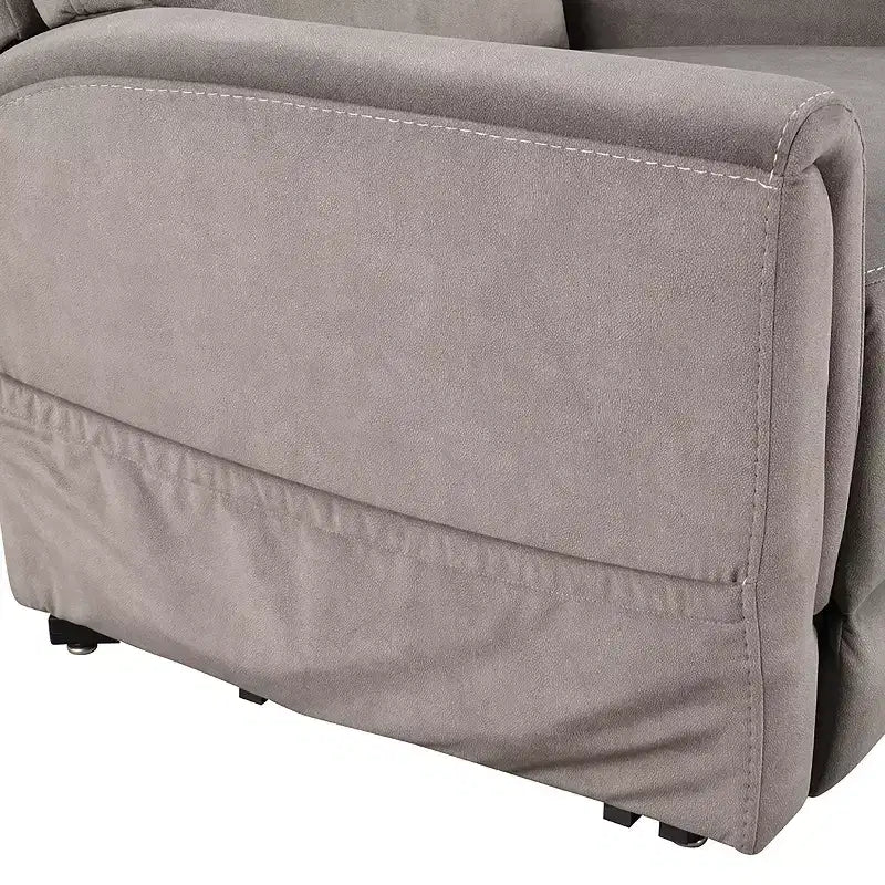 Poltrona reclinabile Power Lift con calore e massaggio, flanella grigia