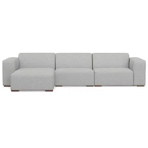 WyndenHall Biggs 2 Seater Sofa and Left Chaise Pale Gray