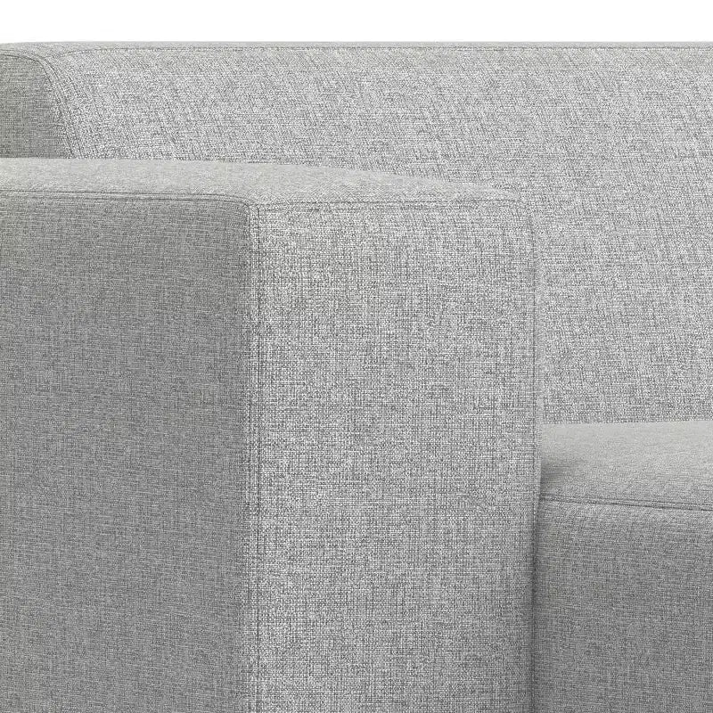 Divano a 2 posti con penisola a sinistra, grigio chiaro, design modulare