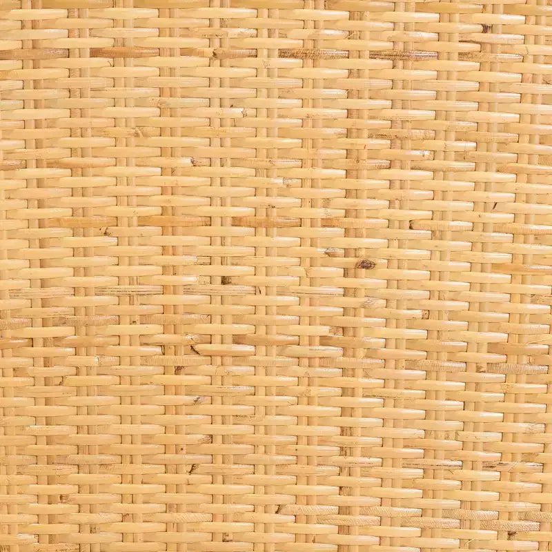 Sedia da pranzo bohémien in legno di mogano e rattan naturale, marrone quercia