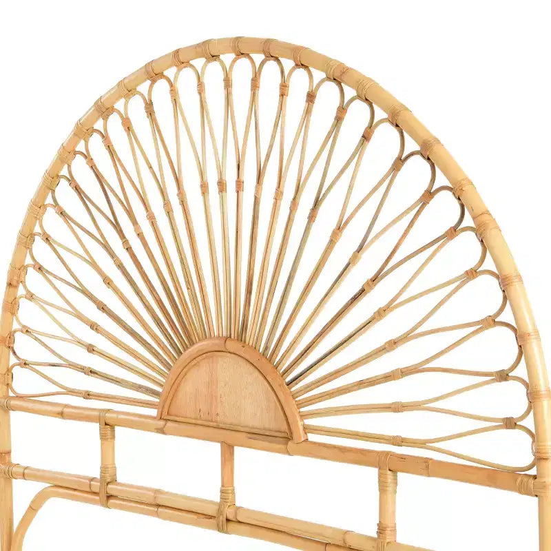 Testiera in Rattan Intrecciato, Stile Bohemien