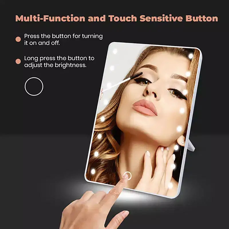 Specchio da trucco Smart con touchscreen e illuminazione LED