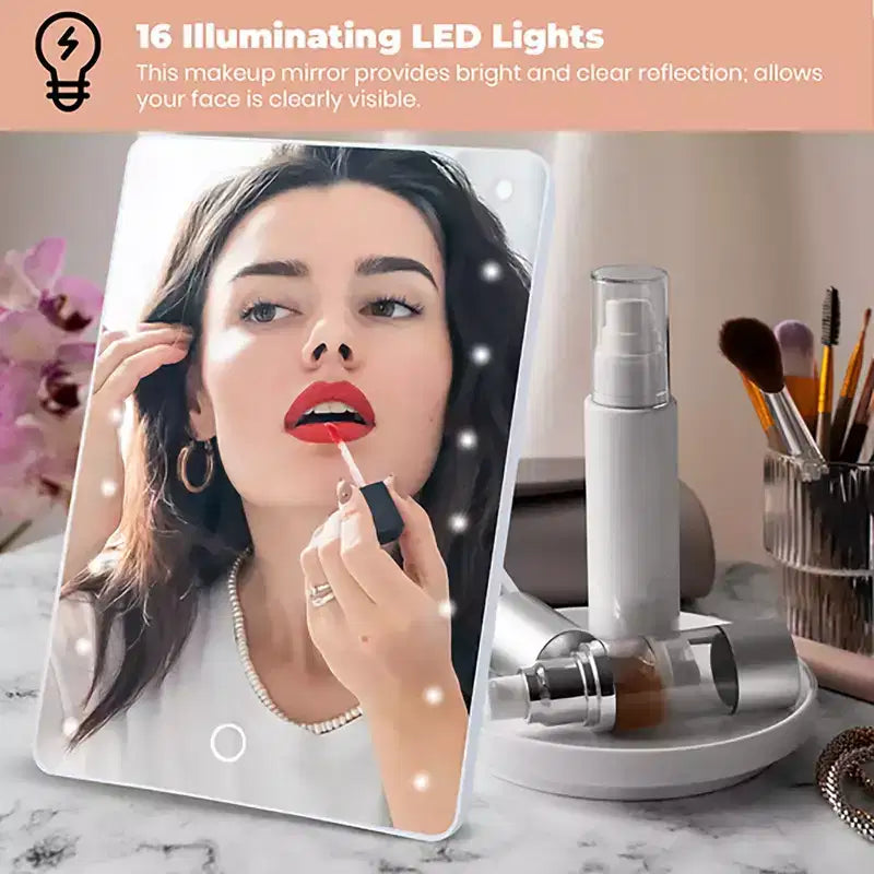 Specchio da trucco Smart con touchscreen e illuminazione LED