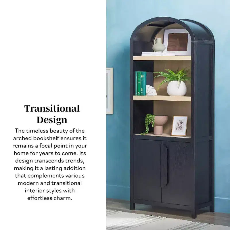 Libreria ad arco a 3 ripiani da 76"