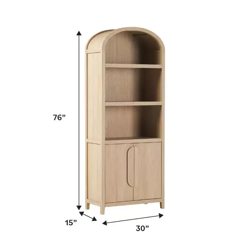 Libreria ad arco a 3 ripiani da 76"
