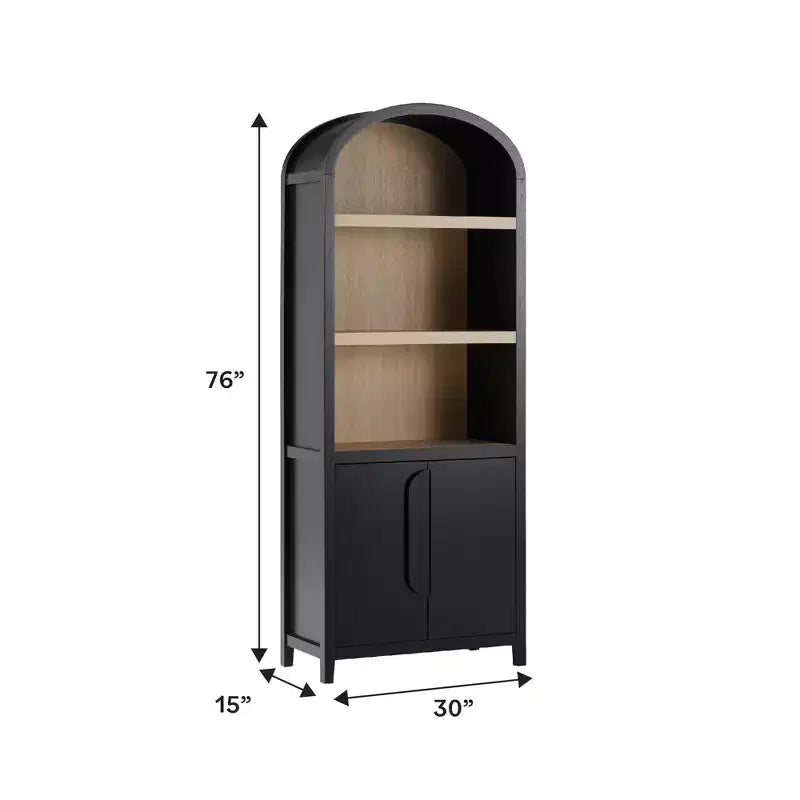 Libreria ad arco a 3 ripiani da 76"