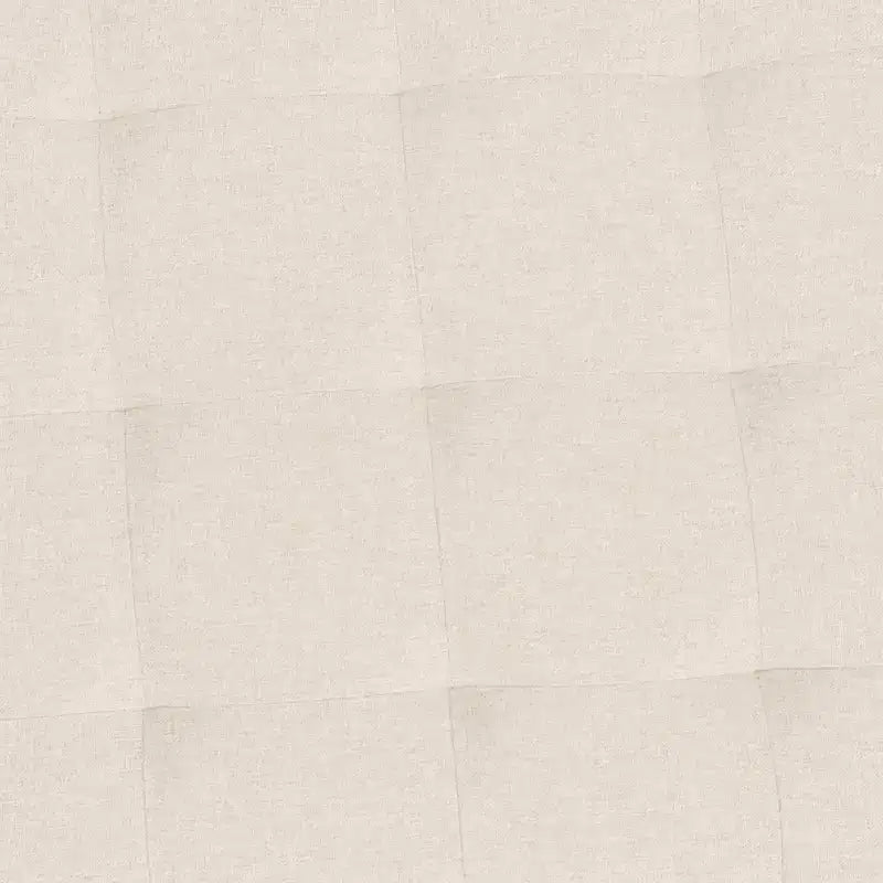 Pouf rotondo trapuntato, cotone lino, struttura in ferro, 86 cm di diametro