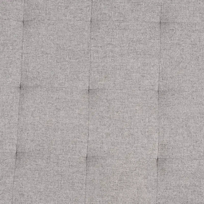 Pouf rotondo trapuntato, cotone lino, struttura in ferro, 86 cm di diametro