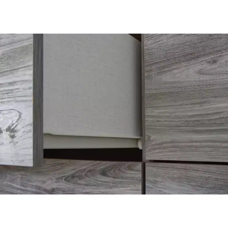 Comodino a 2 cassetti, grigio scuro, composito di legno, 21.7"L x 24.7"A x 15.6"P
