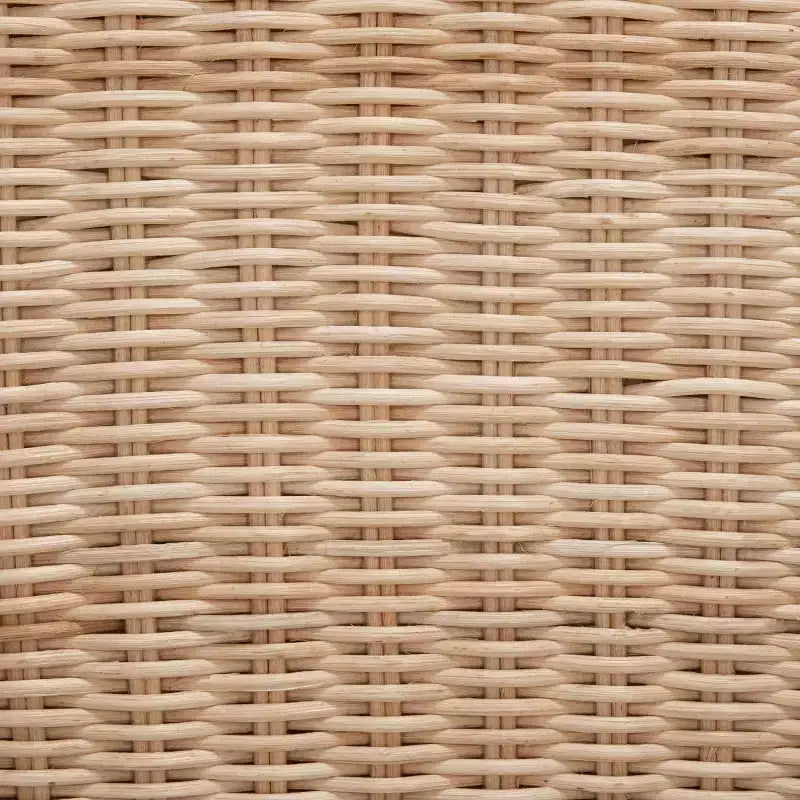Poltrona con accenti in corda e rattan, naturale