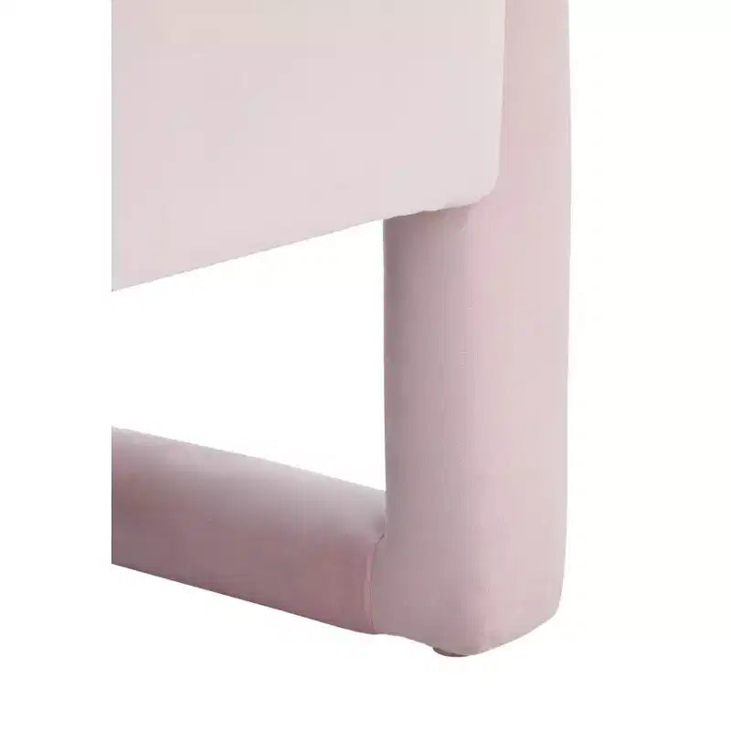 Poltroncina d'accento imbottita, tessuto color crema