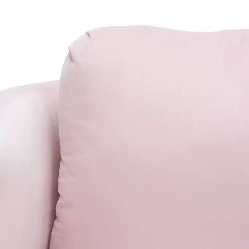 Poltroncina d'accento imbottita, tessuto color crema