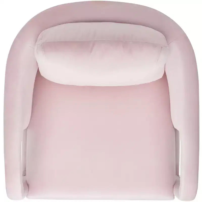 Poltroncina d'accento imbottita, tessuto color crema