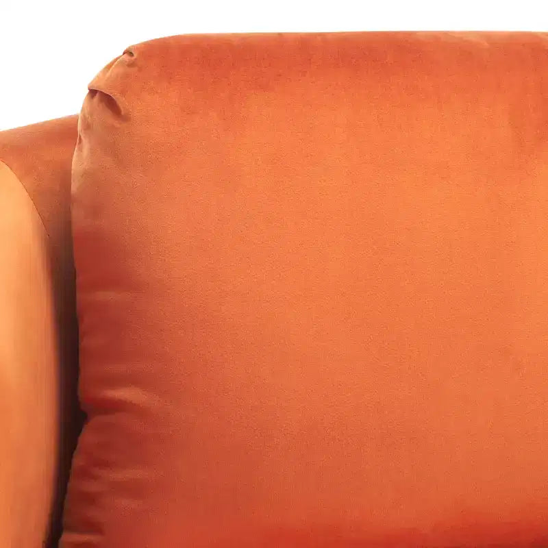 Poltroncina d'accento imbottita, tessuto color crema