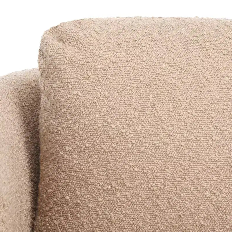 Poltroncina d'accento imbottita, tessuto color crema