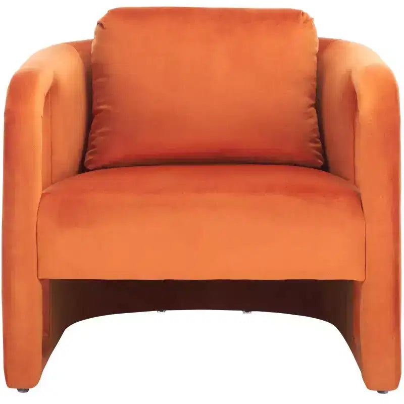 Poltroncina d'accento imbottita, tessuto color crema