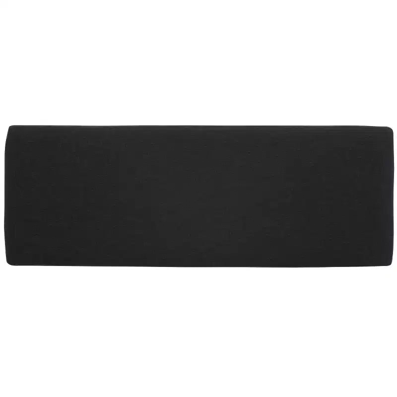 Panca a giorno con cuscino, nera, design minimalista