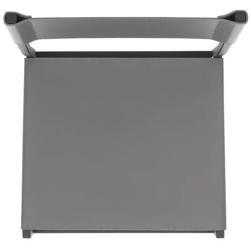 Sgabello da bar con schienale medio e poggiapiedi, struttura in ferro, sedile in pelle, altezza seduta 76 cm