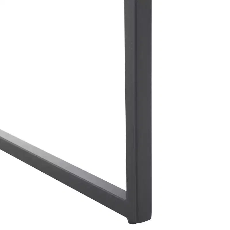 Sgabello da bar con schienale medio e poggiapiedi, struttura in ferro, sedile in pelle, altezza seduta 76 cm