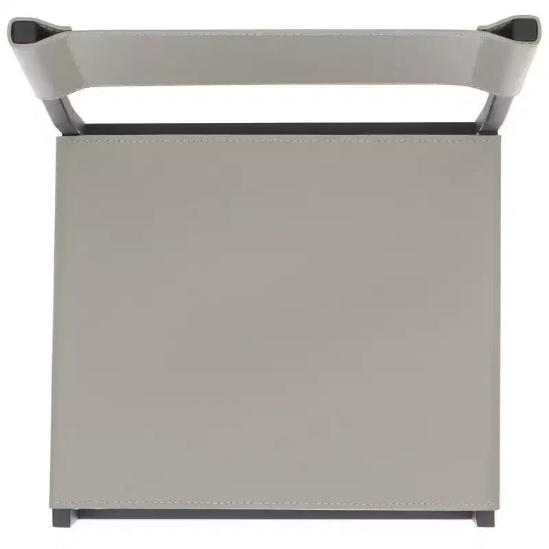 Sgabello da bar con schienale medio e poggiapiedi, struttura in ferro, sedile in pelle, altezza seduta 76 cm