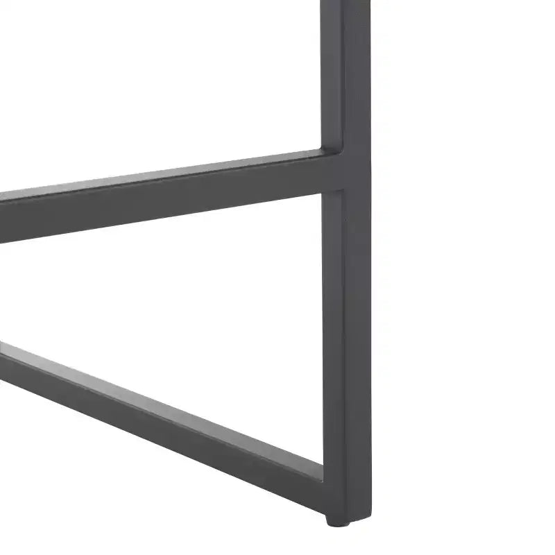 Sgabello da bancone con schienale medio e poggiapiedi, struttura in ferro, seduta in pelle, altezza 26"