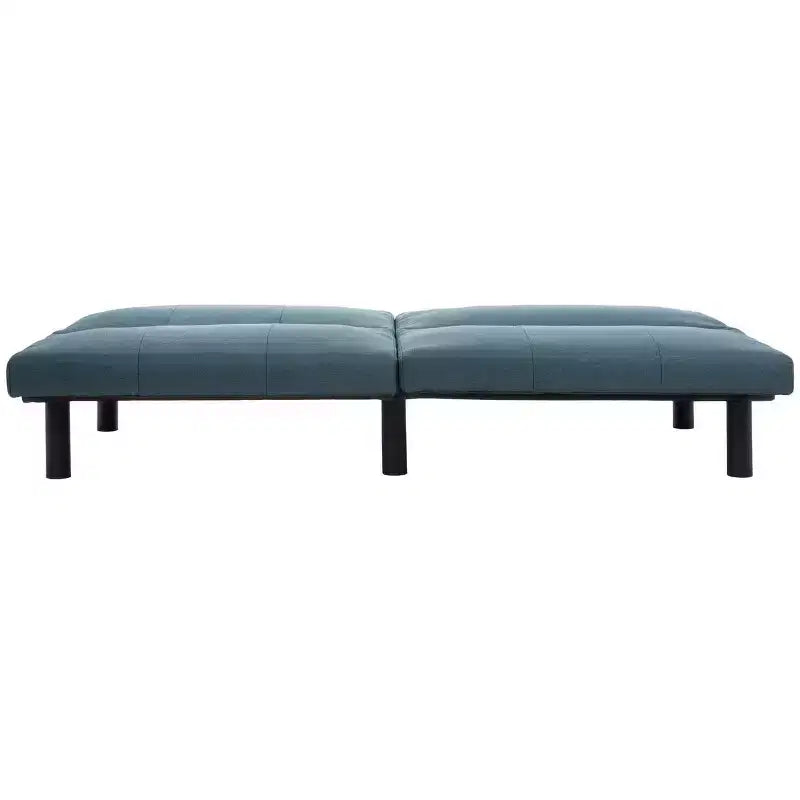 Divano Letto Futon Pieghevole, Blu Scuro e Nero
