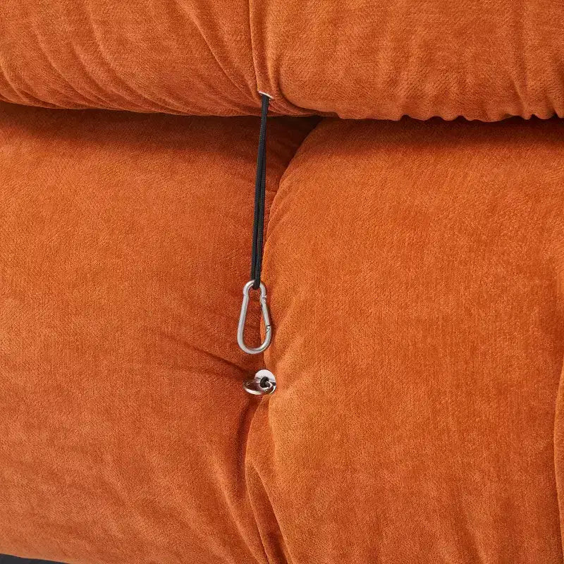 Poltrona d'accento imbottita con ruote, 96 cm L x 71 cm H, telaio in acciaio