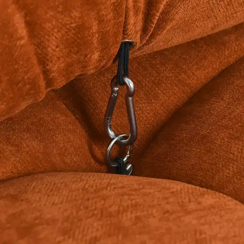 Poltrona d'accento imbottita con ruote, 96 cm L x 71 cm H, telaio in acciaio