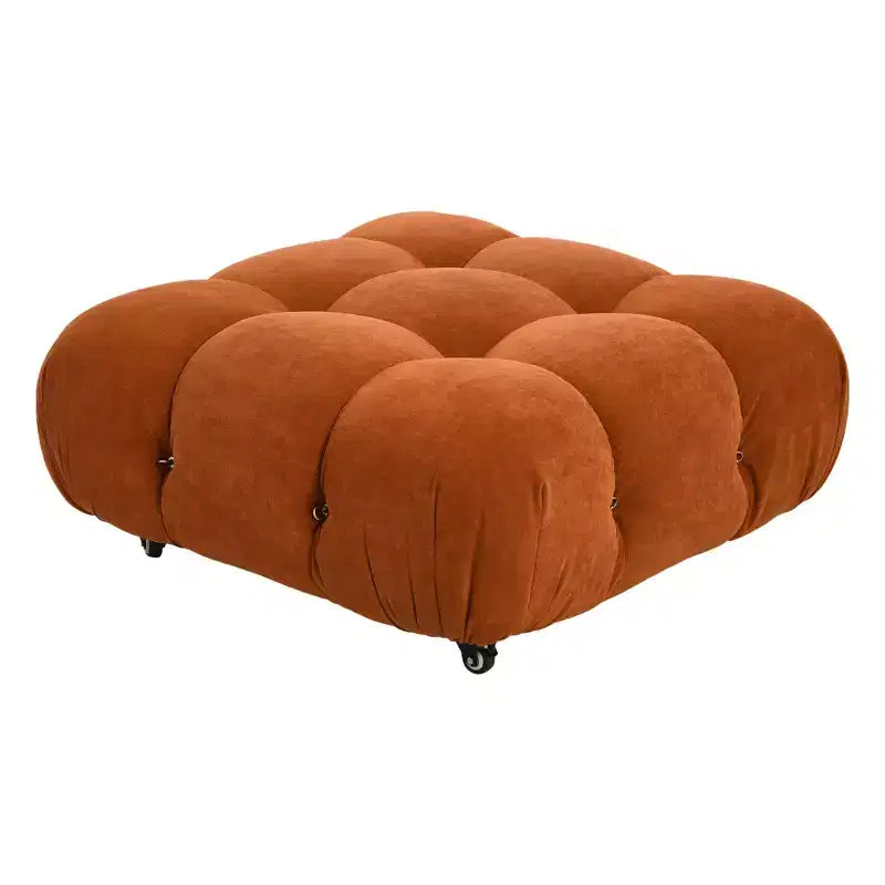Poltrona d'accento imbottita con ruote, 96 cm L x 71 cm H, telaio in acciaio