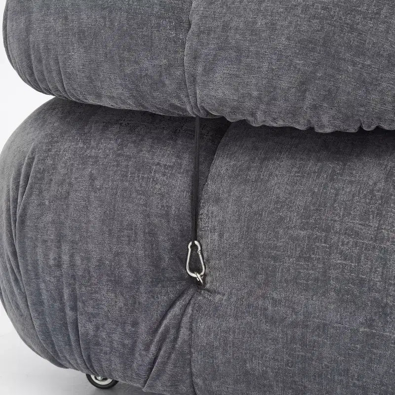 Poltrona d'accento imbottita con ruote, 96 cm L x 71 cm H, telaio in acciaio
