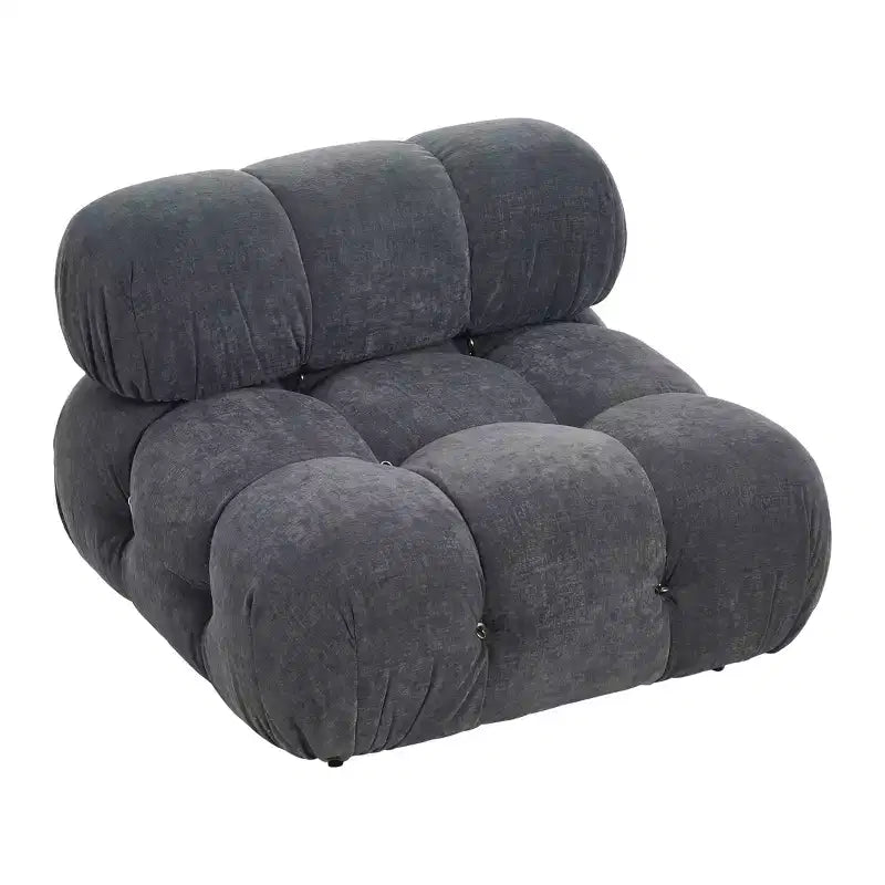 Poltrona d'accento imbottita con ruote, 96 cm L x 71 cm H, telaio in acciaio