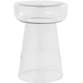 Olivia & May Glass Modern Pedestal Accent Table