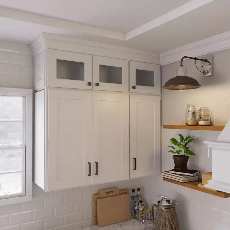 Pensile da cucina Shaker Style bianco, da assemblare, ante in HDF