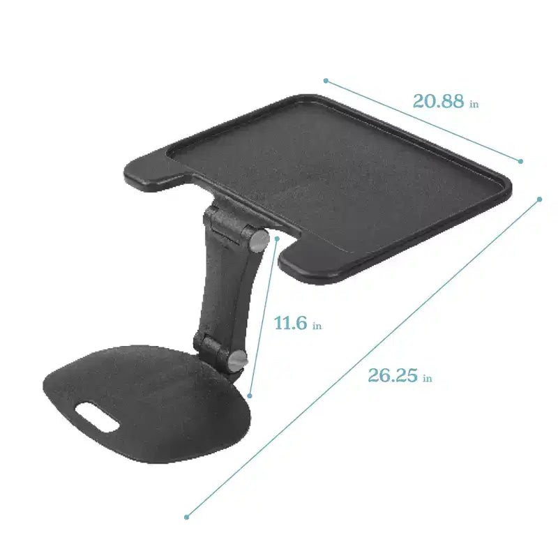 Scrivania pieghevole portatile da appoggiare sulle gambe con superficie regolabile, 66,8 cm L x 53,1 cm P x 29,5 cm A