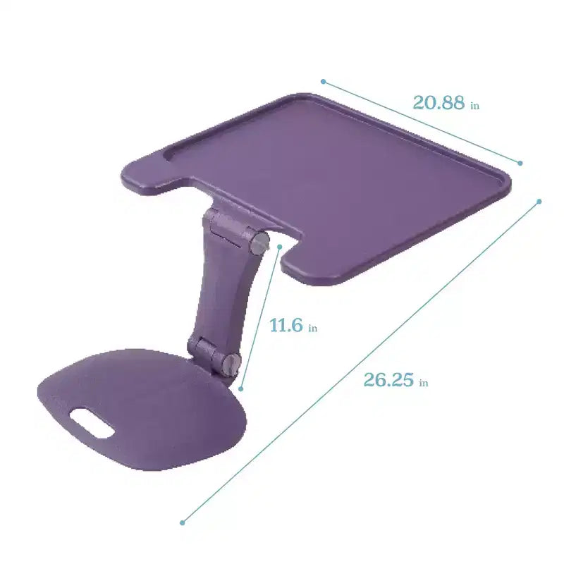Scrivania pieghevole portatile da appoggiare sulle gambe con superficie regolabile, 66,8 cm L x 53,1 cm P x 29,5 cm A