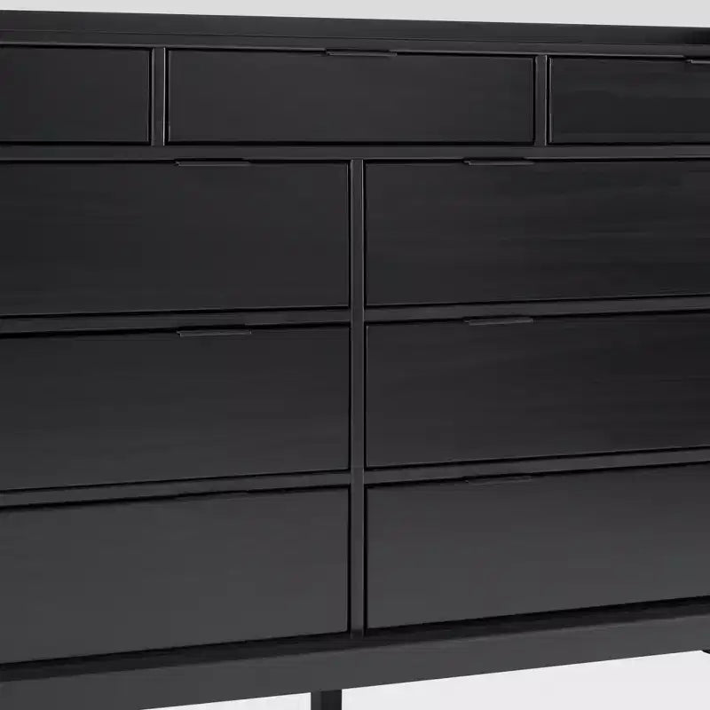 Cassettiera orizzontale Mid-Century Modern a 9 cassetti, 148,8 cm L x 92,2 cm A x 42,2 cm P