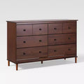 Saracina Home Stiva Classic Mid Century Modern Horizontal 6 Drawer Dresser