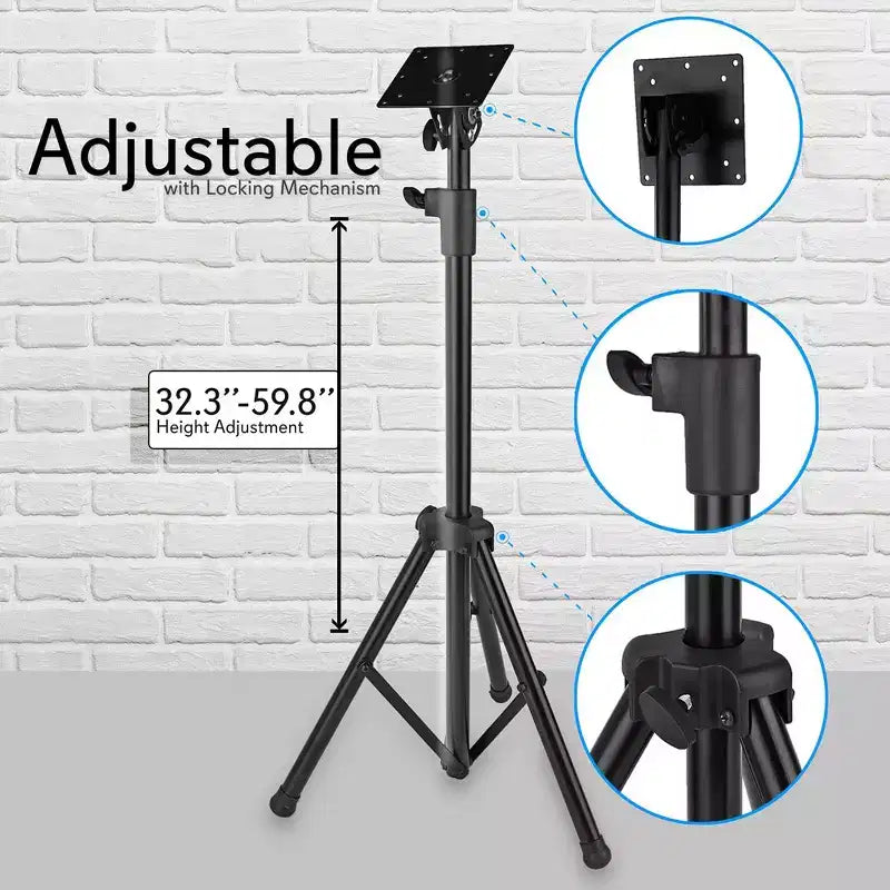 Supporto TV a treppiede portatile per schermi fino a 32", regolabile in altezza, compatibile VESA