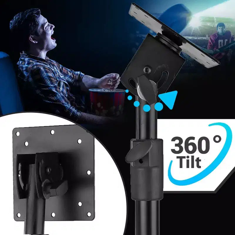 Supporto TV a treppiede portatile per schermi fino a 32", regolabile in altezza, compatibile VESA