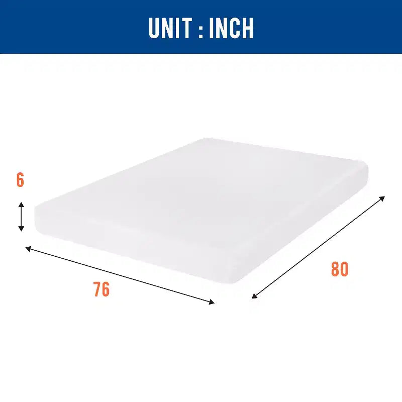 Materasso in memory foam con gel da 6 pollici, certificato CertiPUR-US, rigidità media
