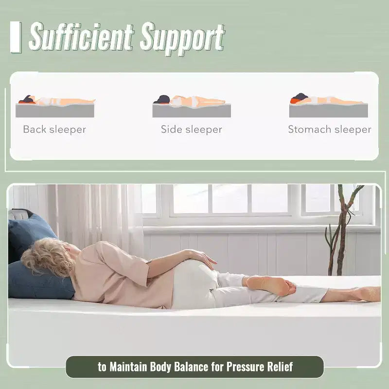 Materasso in memory foam con gel da 10 pollici, certificazione CertiPUR-US, bianco