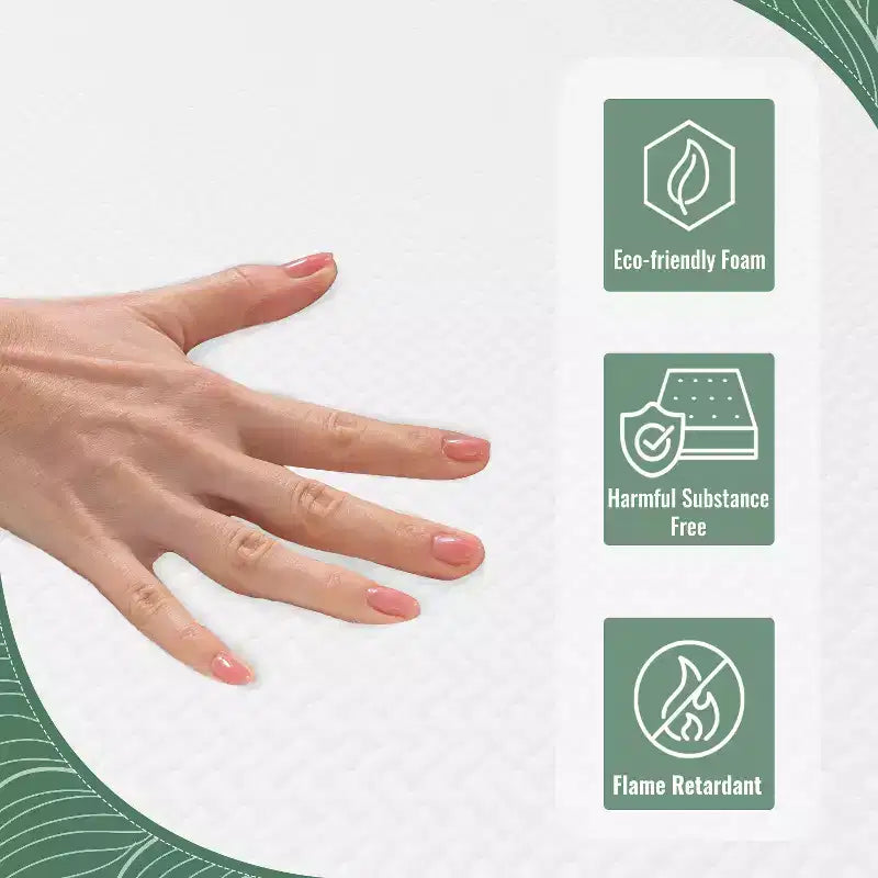Materasso in memory foam con gel da 10 pollici, certificazione CertiPUR-US, bianco