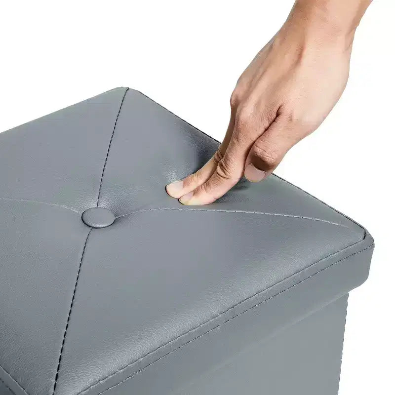 Panca Contenitore Ottomana Pieghevole con Coperchio, Capacità 300 kg