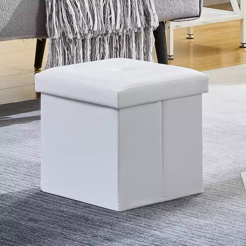 Panca Contenitore Ottomana Pieghevole con Coperchio, Capacità 300 kg