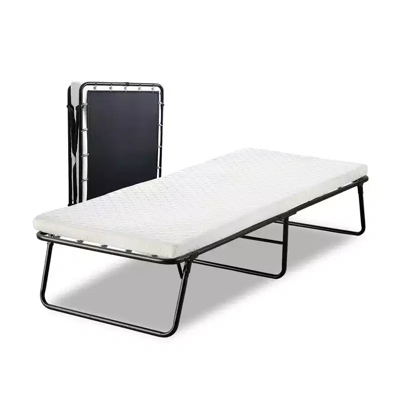 Brandina Pieghevole con 3 Materassi in Memory Foam, Telaio in Metallo, Altezza 35 cm