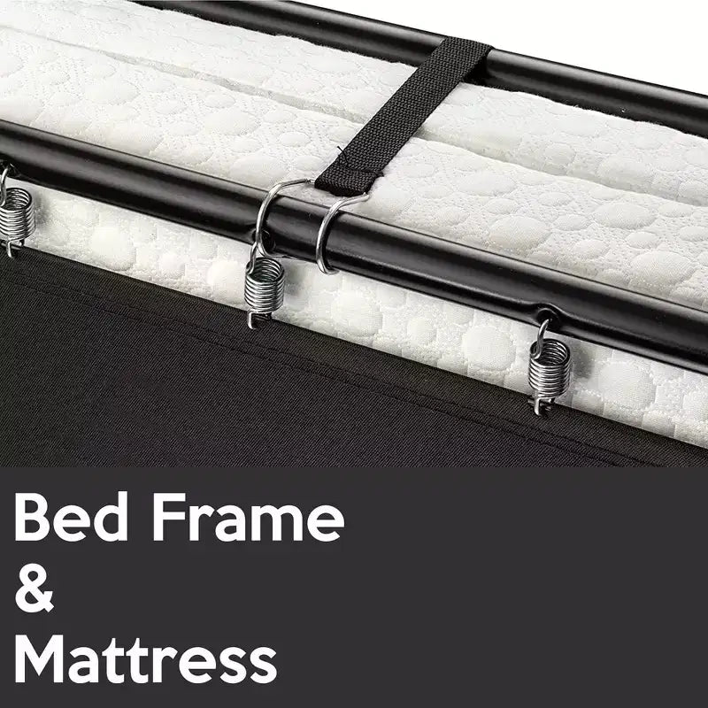 Brandina Pieghevole con 3 Materassi in Memory Foam, Telaio in Metallo, Altezza 35 cm