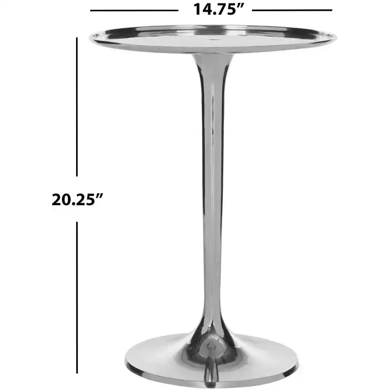 Tavolino rotondo Art Déco, elegante struttura in metallo